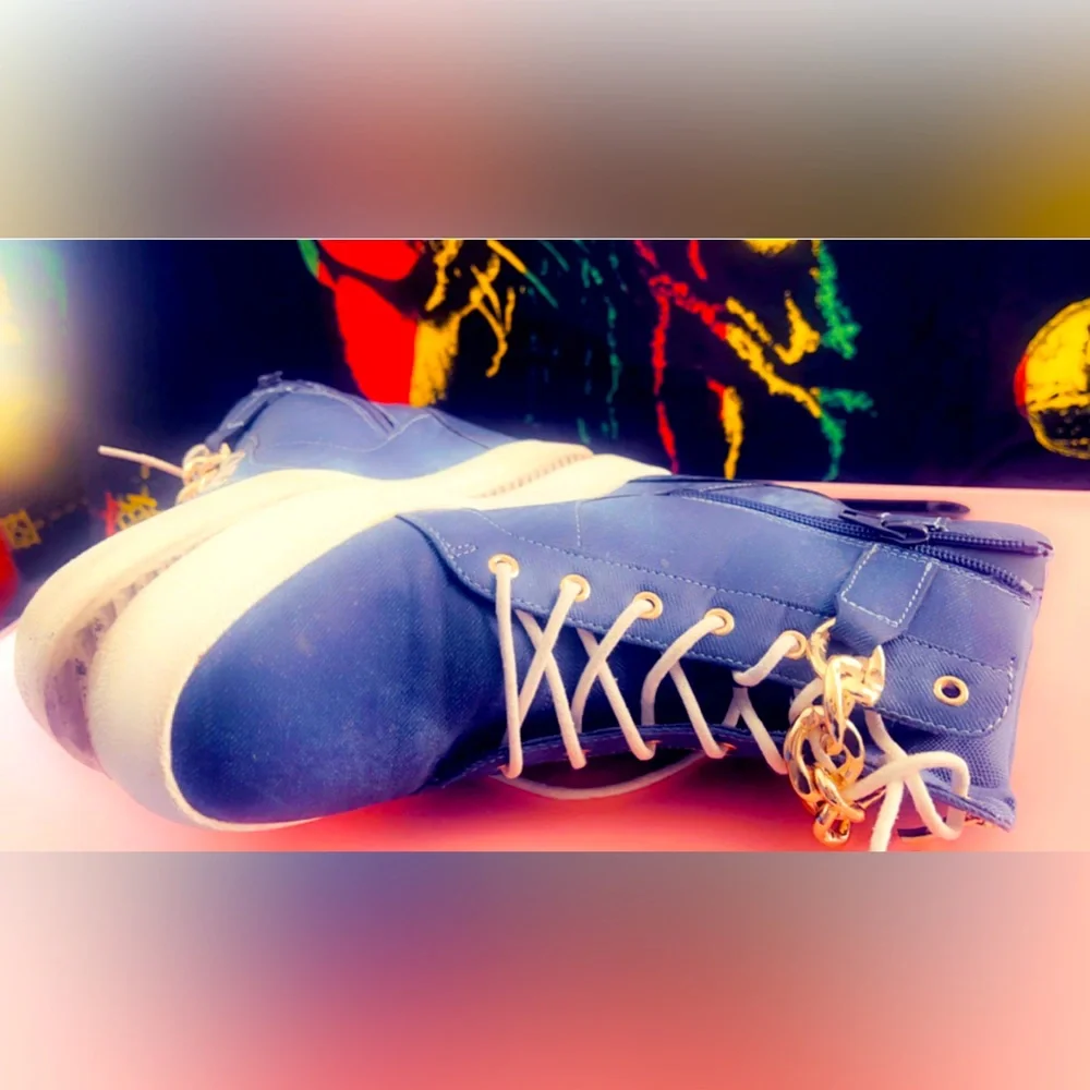 Women's Navy High-Top Platform Sneakers - Unbranded